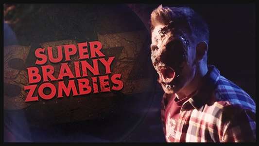 Super Brainy Zombies - Backdrop