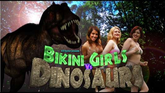 Bikini Girls v Dinosaurs - Backdrop