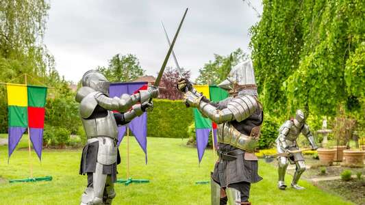Garage Sale Mystery: Murder Most Medieval - Backdrop