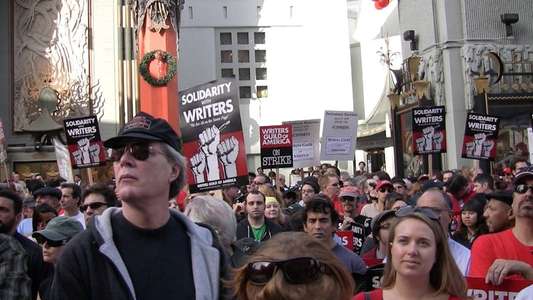 Pencils Down! The 100 Days of the Writers Guild Strike - Backdrop