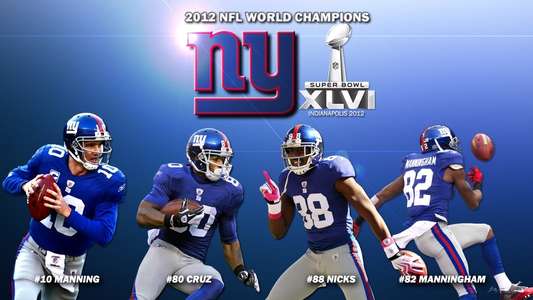 Super Bowl XLVI Champions - New York Giants - Backdrop