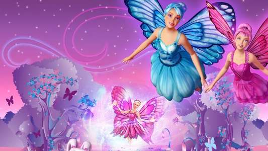 Barbie Mariposa and Her Butterfly Fairy Friends - Backdrop