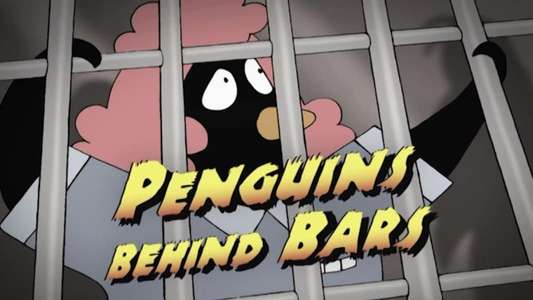 Penguins Behind Bars - Backdrop