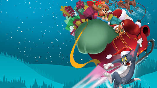 Tom and Jerry Santa's Little Helpers - Backdrop