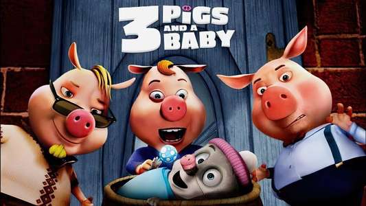 Unstable Fables: 3 Pigs & a Baby - Backdrop