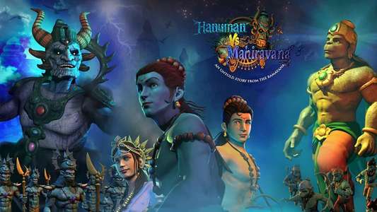 Hanuman Vs Mahiravana - Backdrops