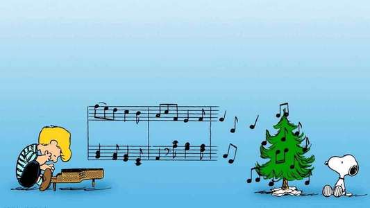 It's Christmastime Again  Charlie Brown - Backdrop