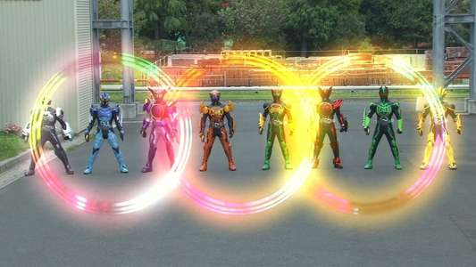 Kamen Rider OOO Wonderful: The Shogun and the 21 Core Medals - Backdrop