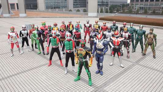 OOO  Den-O  All Riders: Let's Go Kamen Riders - Backdrop
