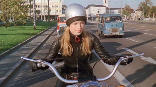 The Girl on a Motorcycle - Backdrop
