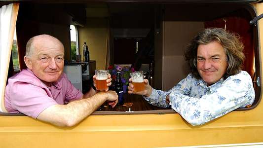 Oz and James Drink to Britain - Backdrop