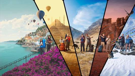 Race Across the World - Backdrops