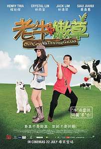 Old Cow Vs Tender Grass - Poster