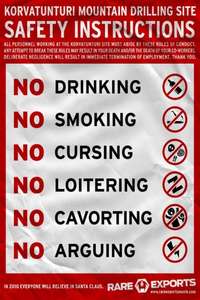 The Official Rare Exports Inc. Safety Instructions 2005 - Poster