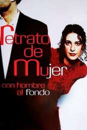 Retrato de mujer con hombre al fondo