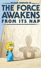 Maggie Simpson in The Force Awakens from its Nap