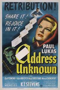 Address Unknown - Poster