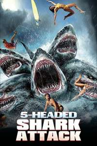 5 Headed Shark Attack - Poster