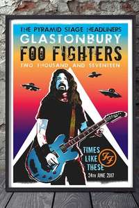 Foo Fighters at Glastonbury 2017 - Poster