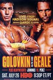 HBO Boxing: Golovkin vs. Geale