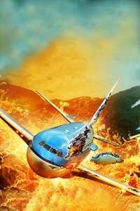 Airplane vs Volcano - Poster
