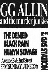 GG Allin: Live at the Gas Station - Poster