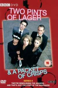 Two Pints of Lager and a Packet of Crisps - Poster